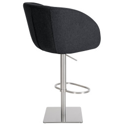 Tabouret de bar Gambo E en feutre anthracite