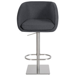 Tabouret de bar Gambo E en feutre gris