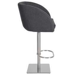 Tabouret de bar Gambo E en feutre gris