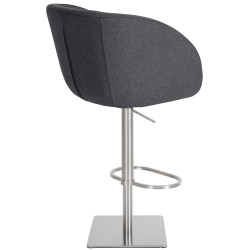Tabouret de bar Gambo E en feutre gris