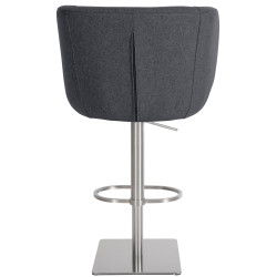 Tabouret de bar Gambo E en feutre gris