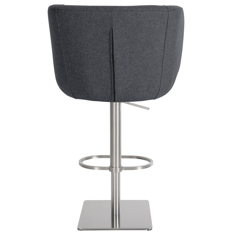 Tabouret de bar Gambo E en feutre gris