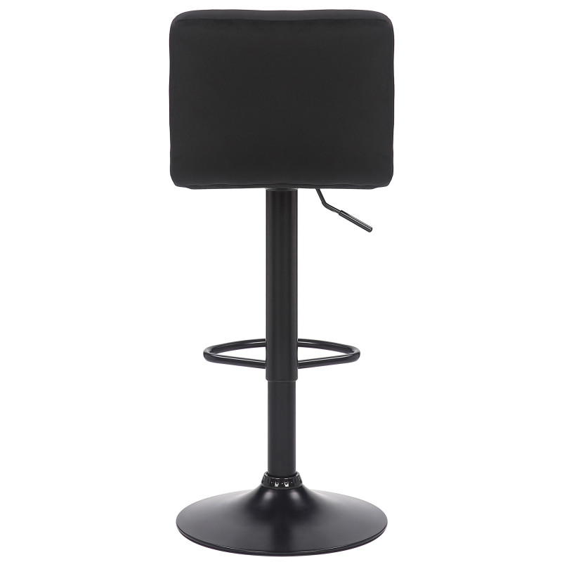 Lot de 4 tabourets de bar Feni en velours noir