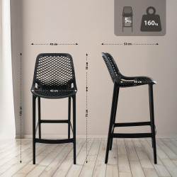 Tabouret de bar Air noir