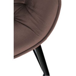 Tabouret de bar en velours Gibson 76 brun