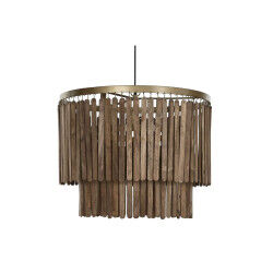 Suspension Home ESPRIT Marron Doré Bois Métal Bois de manguier 50 W 60 x 60 x 48 cm