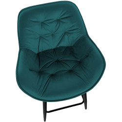 Tabouret de bar en velours Gibson 76 vert foncé