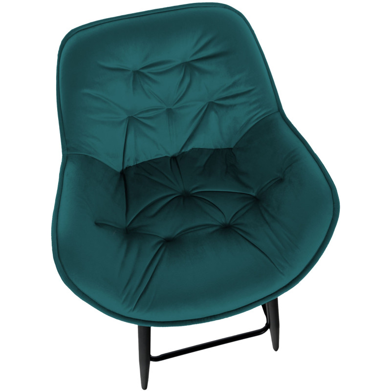 Tabouret de bar en velours Gibson 76 vert foncé