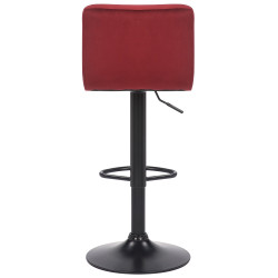 Set di 4 sgabelli da bar Feni in velluto rosso