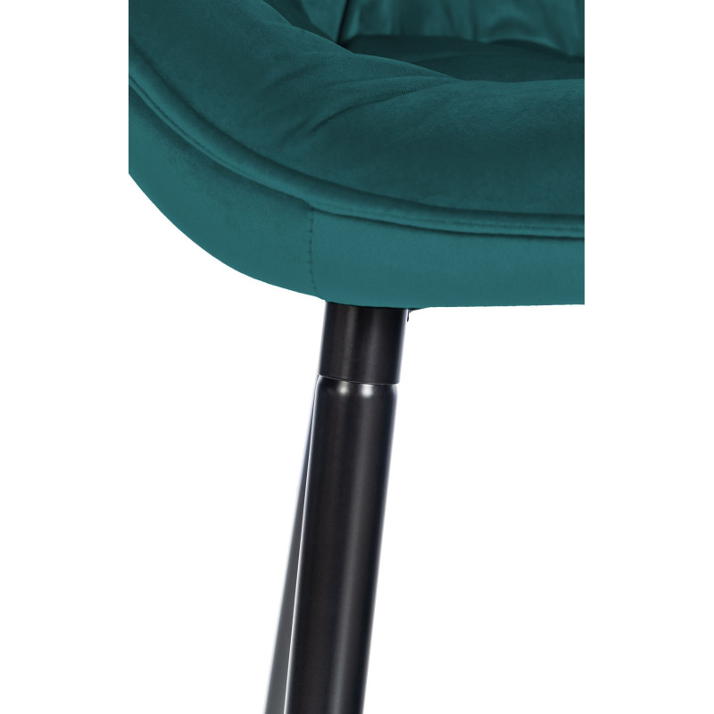 Tabouret de bar en velours Gibson 76 vert foncé