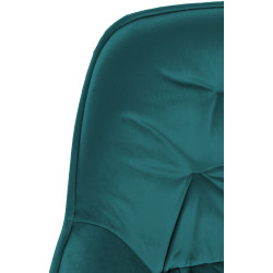 Tabouret de bar en velours Gibson 76 vert foncé