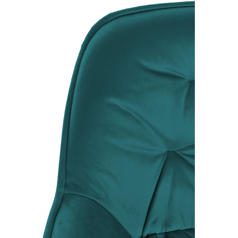 Tabouret de bar en velours Gibson 76 vert foncé