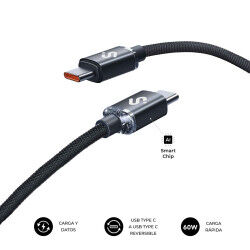 Câble USB-C vers USB-C Subblim OPTIMUS Noir 1 m