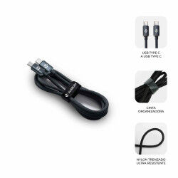 Câble USB-C vers USB-C Subblim OPTIMUS Noir 1 m