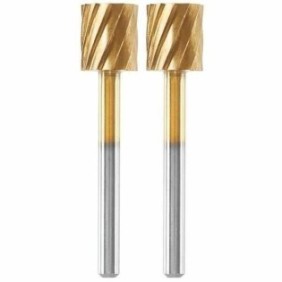 Lot de 2 fraises acier rapide haute longévité Dremel Max 115 - ¯ 7,8mm cylindrique