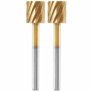 Lot de 2 fraises acier rapide haute longévité Dremel Max 115 - ¯ 7,8mm cylindrique