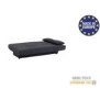 Banquette clic clac 3 places - Tissu gris anthracite -  L 190 x P 92 cm - DREAM - Style Contemporain