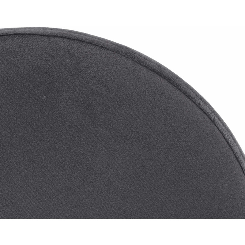 Tabouret de bar Ponte velours chromé gris foncé
