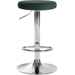 Tabouret de bar Ponte velours chromé vert