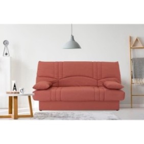 Banquette clic clac 3 places - tissu Terracotta - Style contemporain - L 190 x P 92 cm - DREAM