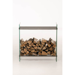 Porte-bûches Dacio verre clair 35x40x80