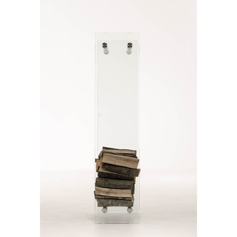Porte-bûches Dacio verre clair 35x40x150