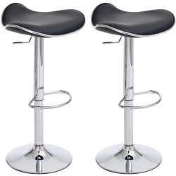 Lot de 2 tabourets de bar Shanghai C noir