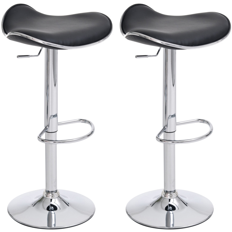 Lot de 2 tabourets de bar Shanghai C noir