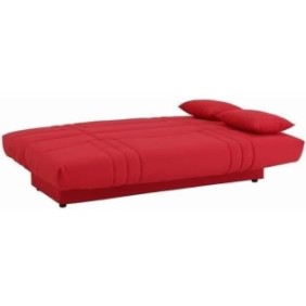 Banquette clic clac 3 places - Tissu rouge -  Style Contemporain - L 190 x P 92 cm - DREAM