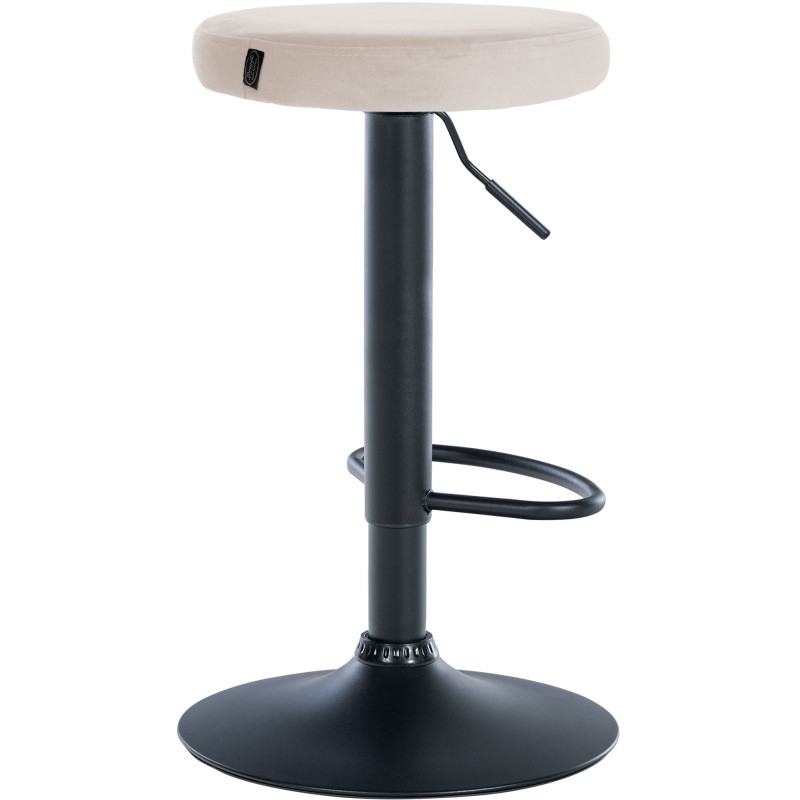 Tabouret de bar Ponte en velours crème
