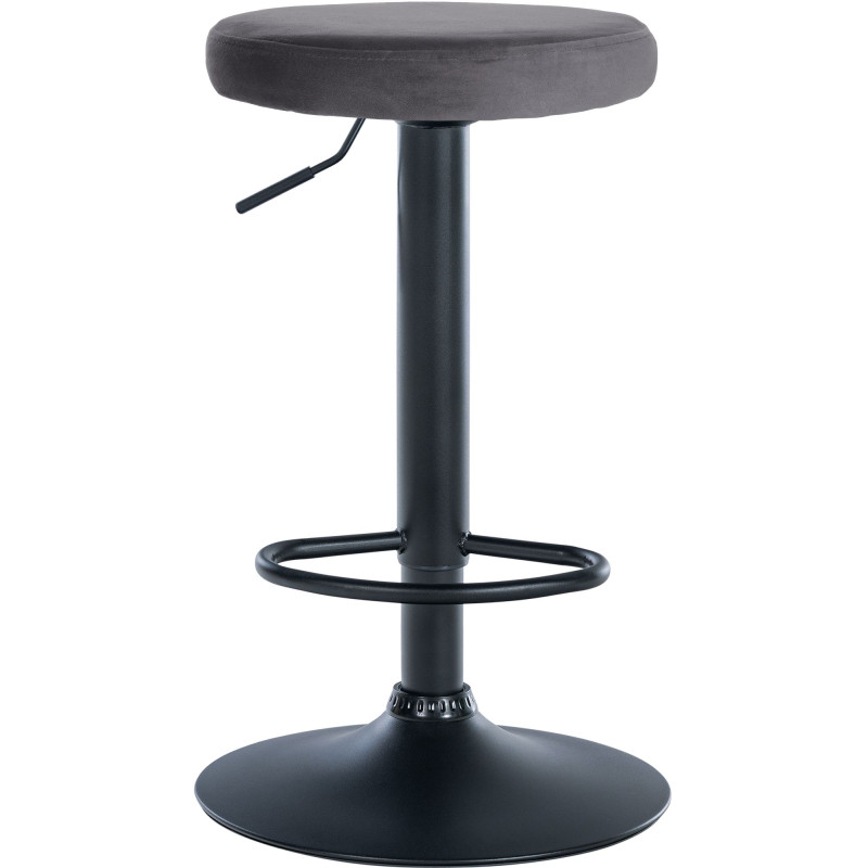 Tabouret de bar Ponte en velours gris foncé