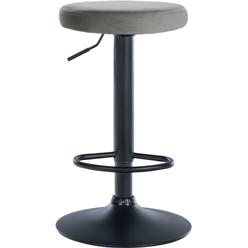 Tabouret de bar Ponte en velours gris