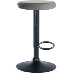 Tabouret de bar Ponte en velours gris