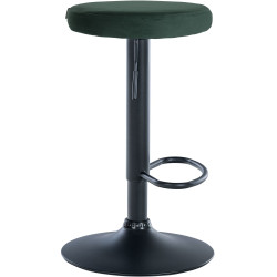 Tabouret de bar Ponte en velours vert