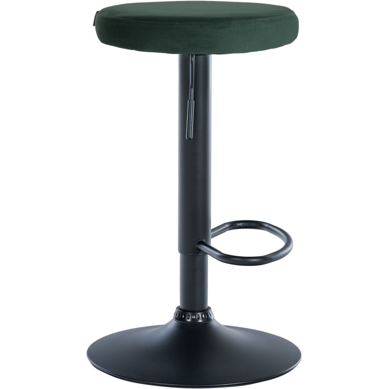 Tabouret de bar Ponte en velours vert