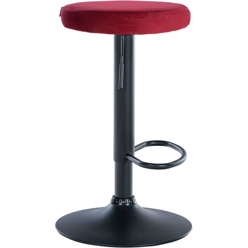 Tabouret de bar Ponte en velours rouge