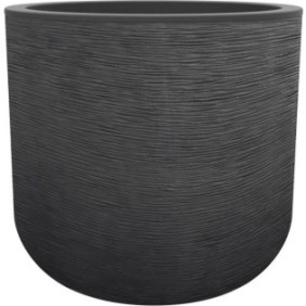 EDA PLASTIQUE - Pot rond 50 cm Graphit'Up - 67 L - Gris anthracite