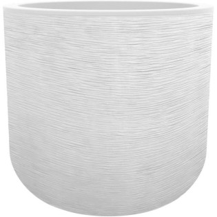 EDA PLASTIQUE - Pot rond 50 cm Graphit'Up - 67 L - Blanc cérusé