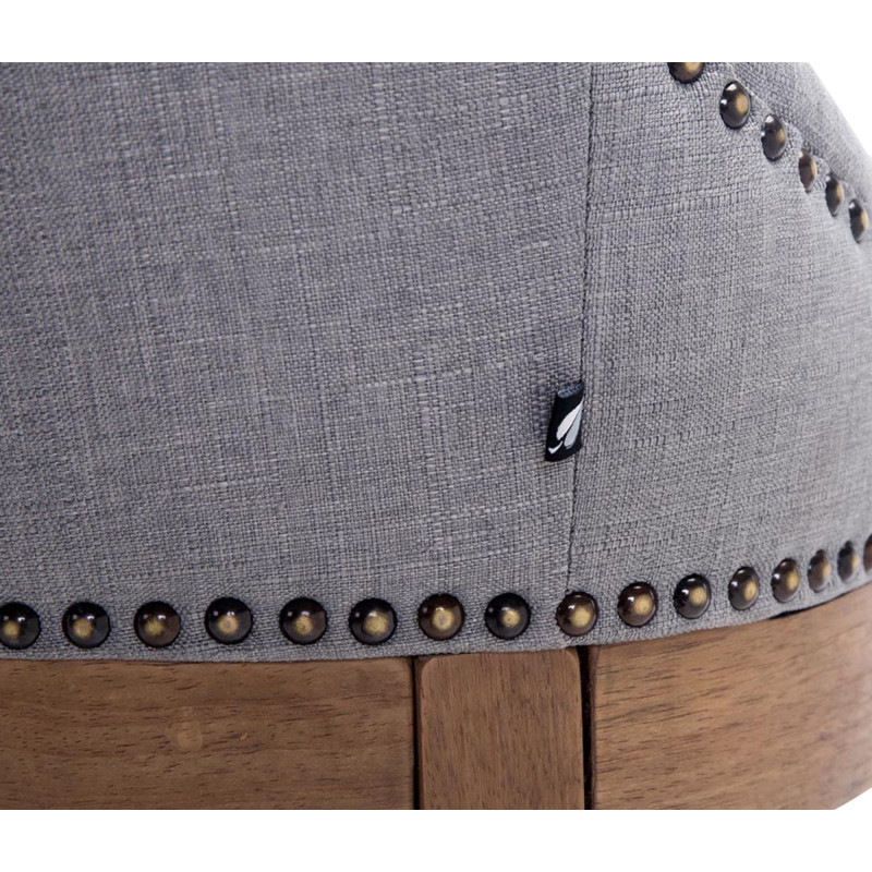 Tabouret de bar en tissu Lakewood, lumière antique gris clair