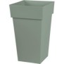 EDA PLASTIQUE - Pot de fleur haut carré Toscane - 39 x 39 x H 65 cm - 62 L -†Vert laurier