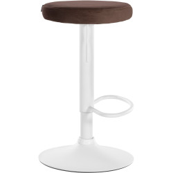 Tabouret de bar Ponte velours brun