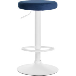 Tabouret de bar Ponte velours bleu