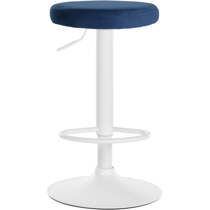 Tabouret de bar Ponte velours bleu