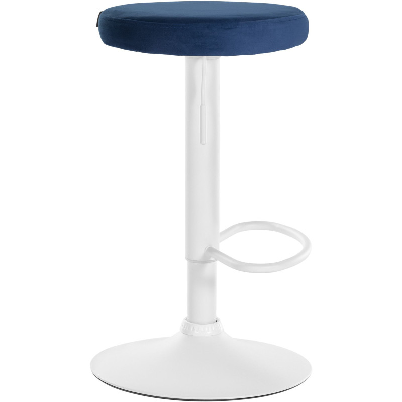 Tabouret de bar Ponte velours bleu