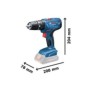 BOSCH Professionnal - Perceuse a Percussion GSB 18V-21 + 2 batteries 2,0Ah GAL 18V-40 L-BOXX