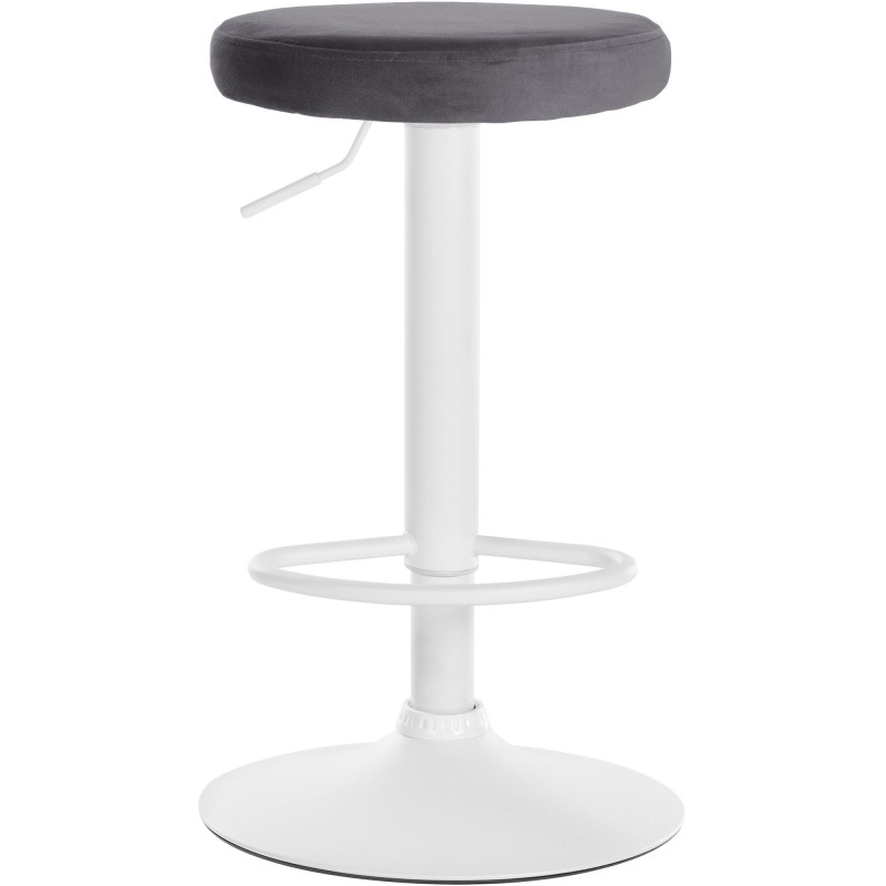 Tabouret de bar Ponte velours gris foncé