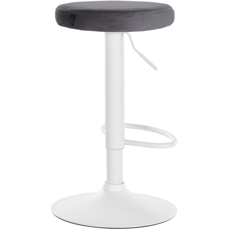 Tabouret de bar Ponte velours gris foncé