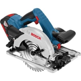 BOSCH Professionnal - Scie circulaire 18V GKS 18V-57 G + 2 batteries 4 Ah + chargeur + L-BOXX