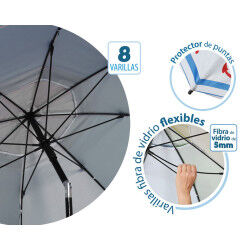 Parasol de plage Bleu Ø 200 cm SPF50+ Ancre