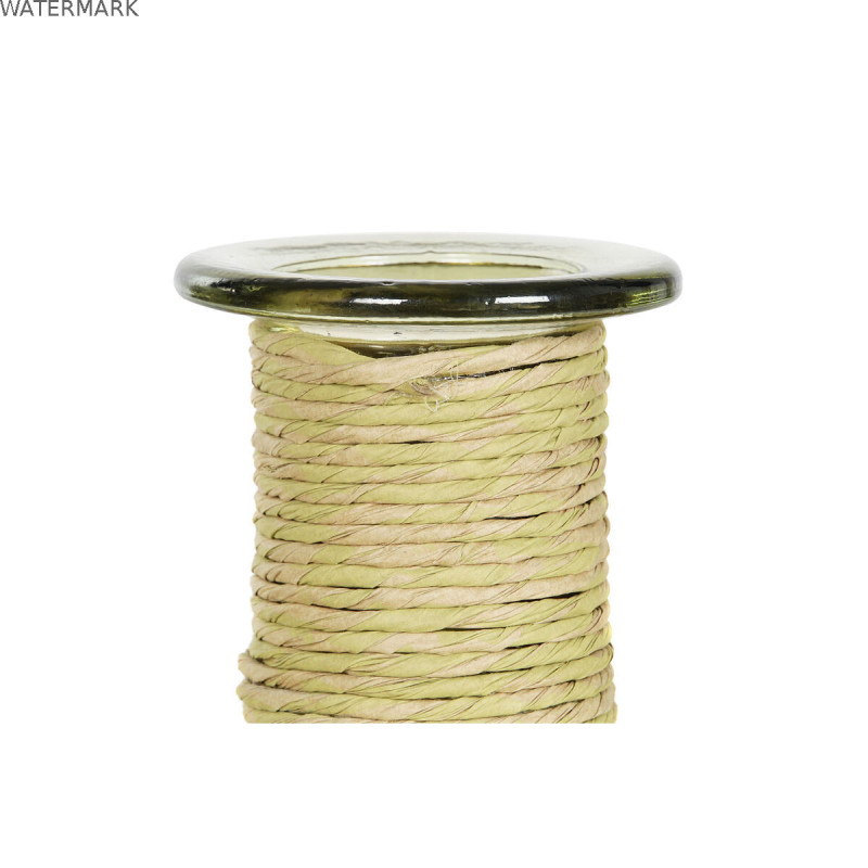 Vase DKD Home Decor Ambre Corde Verre trempé 35 x 35 x 45 cm